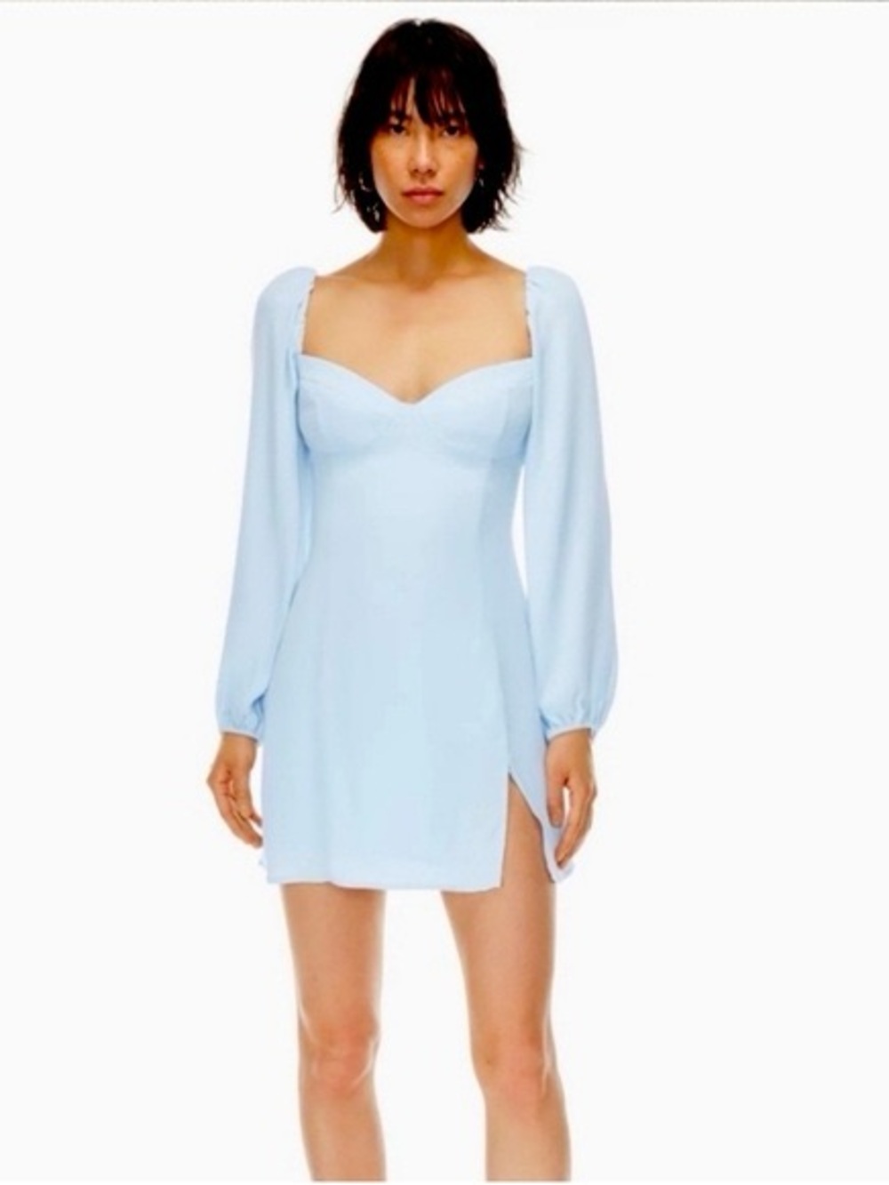 Aritzia Wilfred Novella Dress in Light Blue | Size 12